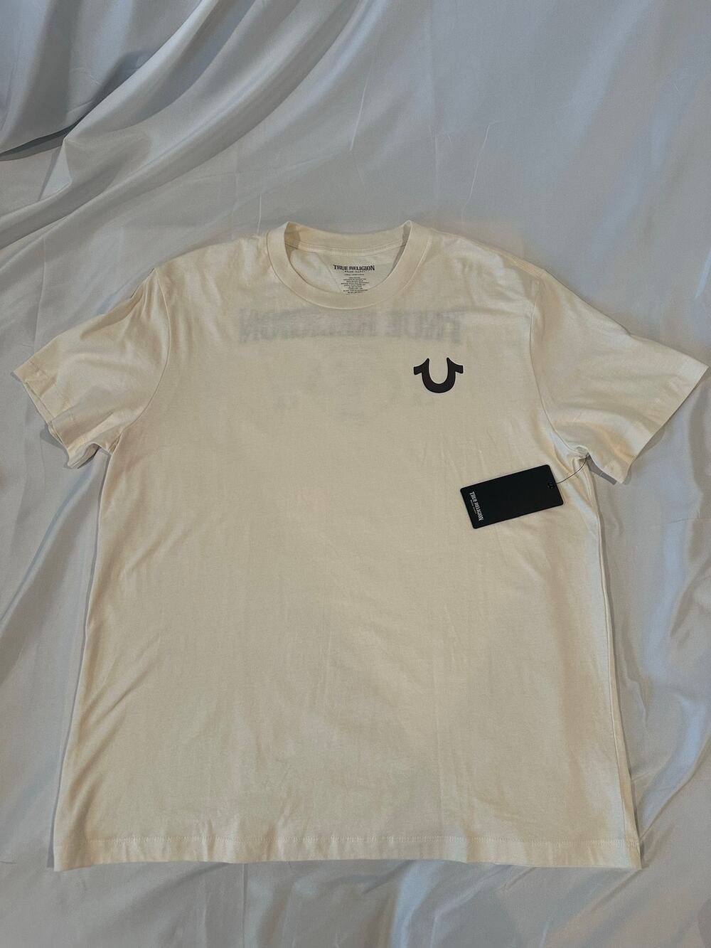 True Religion Men's Off-White World Tour LA Graphic T-Shirt Horseshoe NWT L